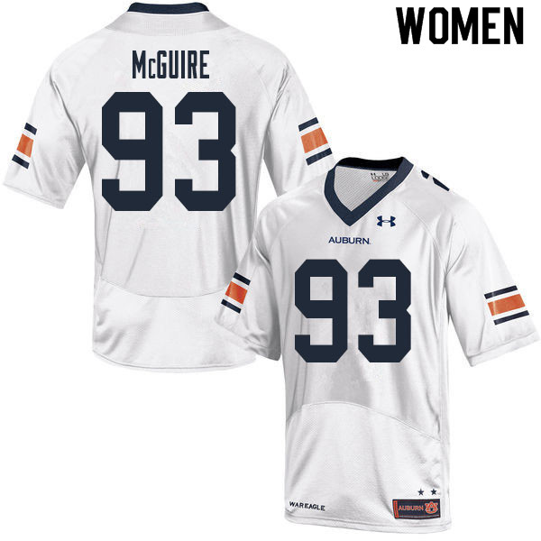 Auburn Tigers Women's Evan McGuire #93 White Under Armour Stitched College 2020 NCAA Authentic Football Jersey NGL2674RW